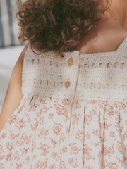 Rust Brown Floral Print Co-Ord Shirt and Trousers Set (3mths-7yrs) - Image 4 of 7