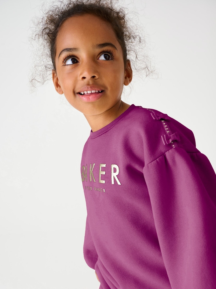 Prune Violet - Set Baker by Ted Baker Fundă Pulover și Pantaloni de sport - Image 10 of 12