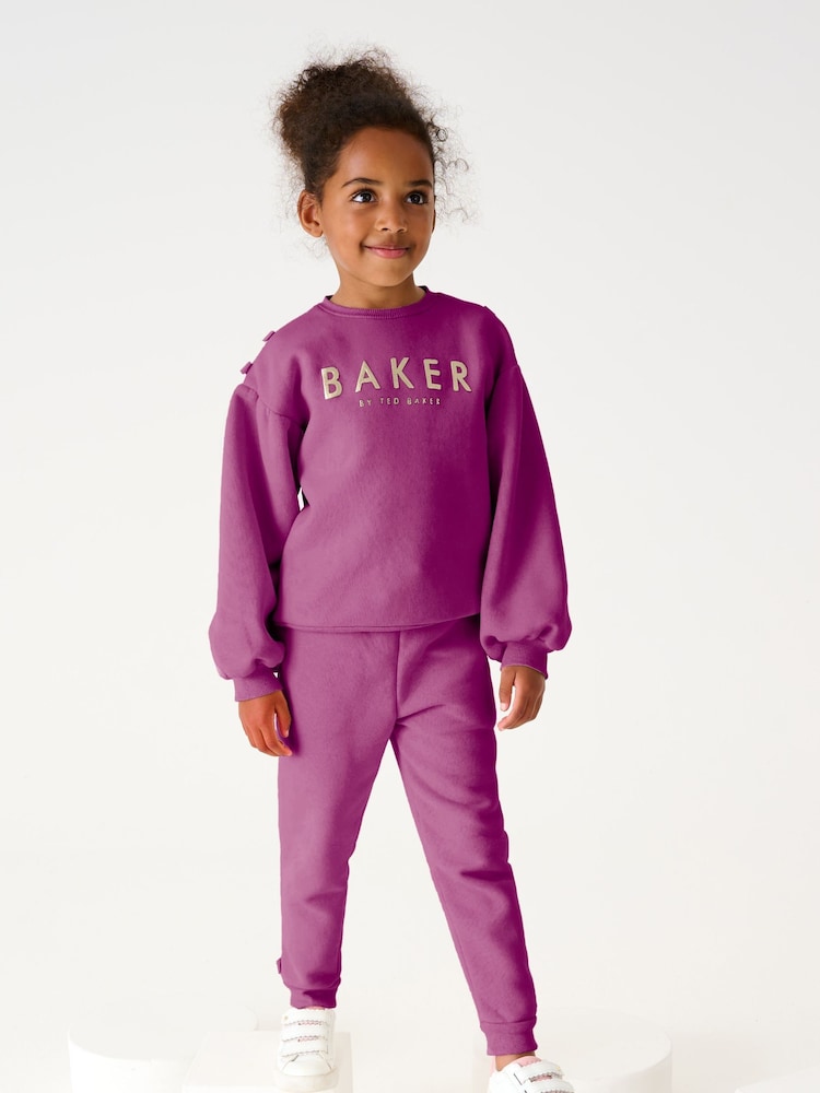 Prune Violet - Set Baker by Ted Baker Fundă Pulover și Pantaloni de sport - Image 11 of 12