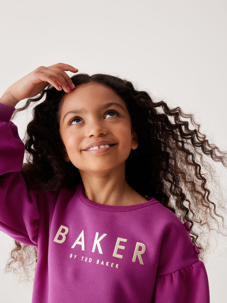 Prune Violet - Set Baker by Ted Baker Fundă Pulover și Pantaloni de sport - Image 6 of 12
