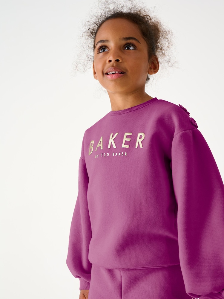 Prune Violet - Set Baker by Ted Baker Fundă Pulover și Pantaloni de sport - Image 9 of 12