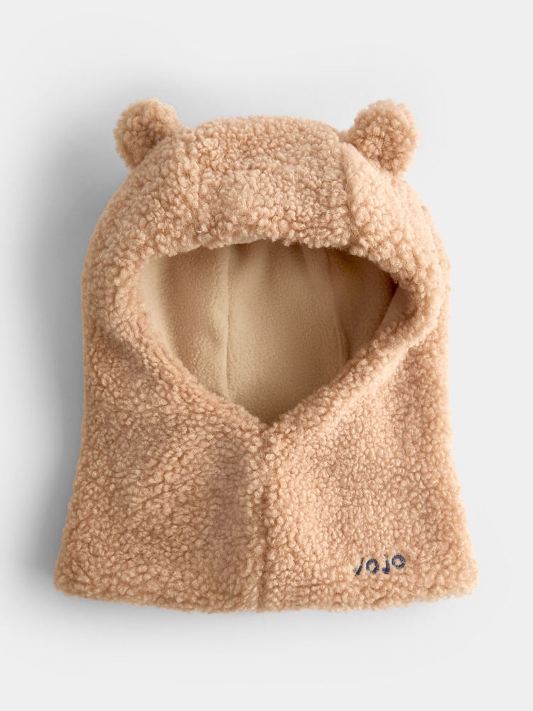Jojo Maman Bébé Natural Bear Borg Balaclava Hat - Image 1 of 4