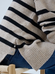 JoJo Maman Bébé Cream Maternity & Nursing Long Sleeve Zip Neck Jumper - Image 5 of 5