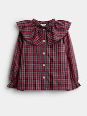 JoJo Maman Bébé Check Collared Blouse & Cord Skirt Set - Image 2 of 7