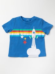 Lily & Jack Blue 100% Cotton Blend  T-Shirt and Shorts Set - Image 2 of 3