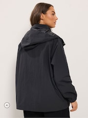 Yours Curve Black Lightweight Rain Jacket - Image 3 of 6