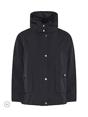Yours Curve Black Lightweight Rain Jacket - Image 5 of 6
