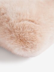 Mink Brown 59 x 59cm Loulou Faux Fur Cushion - Image 5 of 5