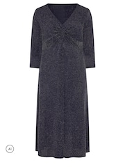 Көк - Evans Sparkle Knot Front Dress - 6суретінің 5 суреті