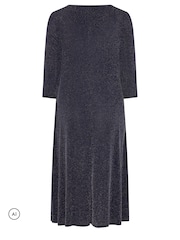 Көк - Evans Sparkle Knot Front Dress - 6суретінің 6 суреті