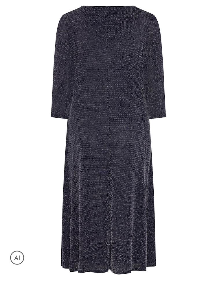Көк - Evans Sparkle Knot Front Dress - 6суретінің 6 суреті