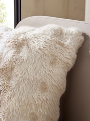 Oyster 50 x 50cm Aspen Faux Fur Cushion - Image 2 of 5