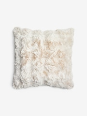 Oyster 50 x 50cm Aspen Faux Fur Cushion - Image 3 of 5