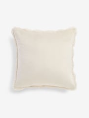 Oyster 50 x 50cm Aspen Faux Fur Cushion - Image 4 of 5