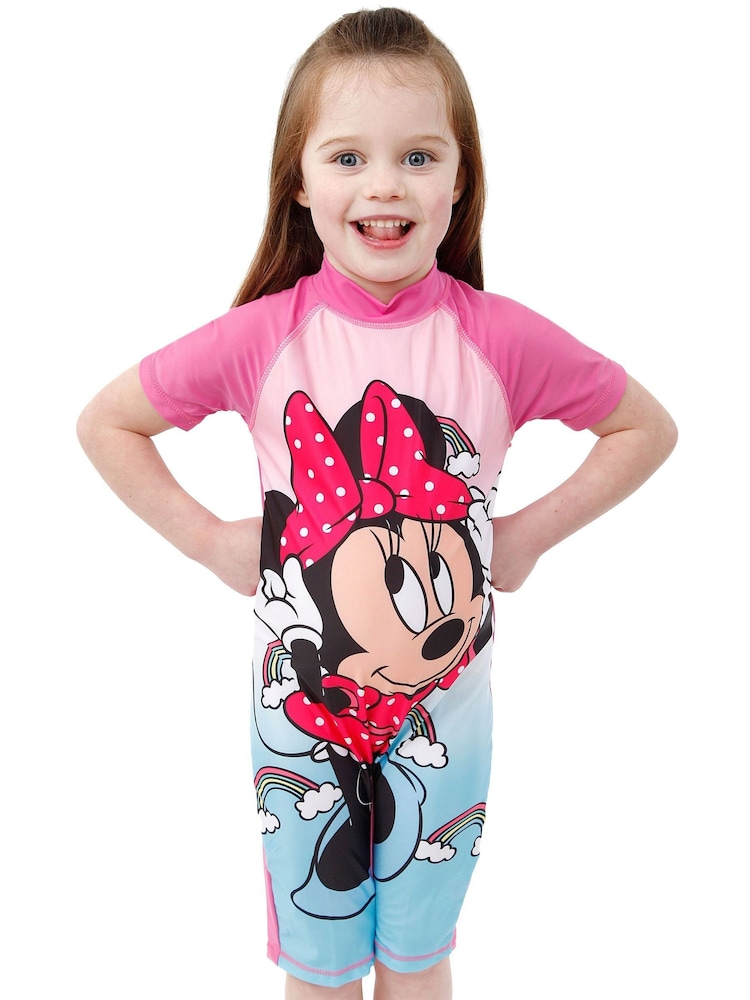 Character Pink Minnie Mouse Swim Wetsuit - Image 1 of 5 Character Pink Minnie Mouse Swim Wetsuit - Image 1 of 5