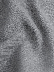 Grey Regular Cotton Premium Zip Neck Jumper - Image 7 of 7