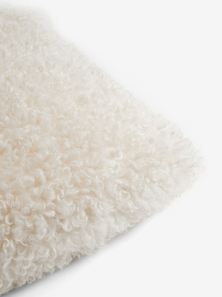 Ivory Alpine Faux Fur Cushion - Image 5 of 5 Ivory Alpine Faux Fur Cushion - Image 5 of 5