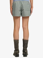 Superdry Green Mini Check Cotton Shorts - Image 2 of 7