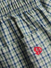 Superdry Green Mini Check Cotton Shorts - Image 7 of 7