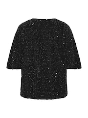 Evans Velvet Sequin Embellished Kimono - Bilde 6 av 6