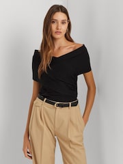 Lauren Ralph Lauren Barnita Black Blouse - Image 1 of 9