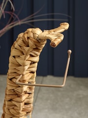 Natural Wicker Whale Toilet Roll Holder Stand and Store - Image 4 of 5