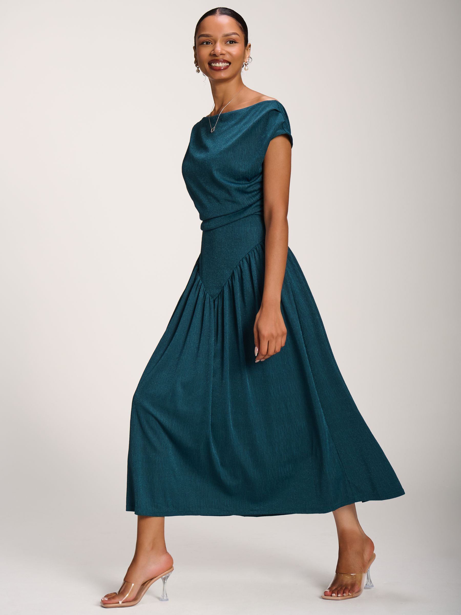 Buy Jolie Moi Dark Teal Cowl Neckline Midaxi Dress from Next USA