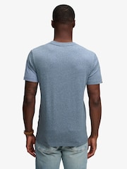Superdry Blue Essential Company Logo Embroidered T-Shirt - Image 3 of 8