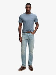 Superdry Blue Essential Company Logo Embroidered T-Shirt - Image 4 of 8