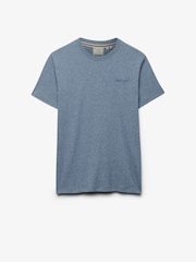 Superdry Blue Essential Company Logo Embroidered T-Shirt - Image 6 of 8
