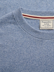 Superdry Blue Essential Company Logo Embroidered T-Shirt - Image 8 of 8