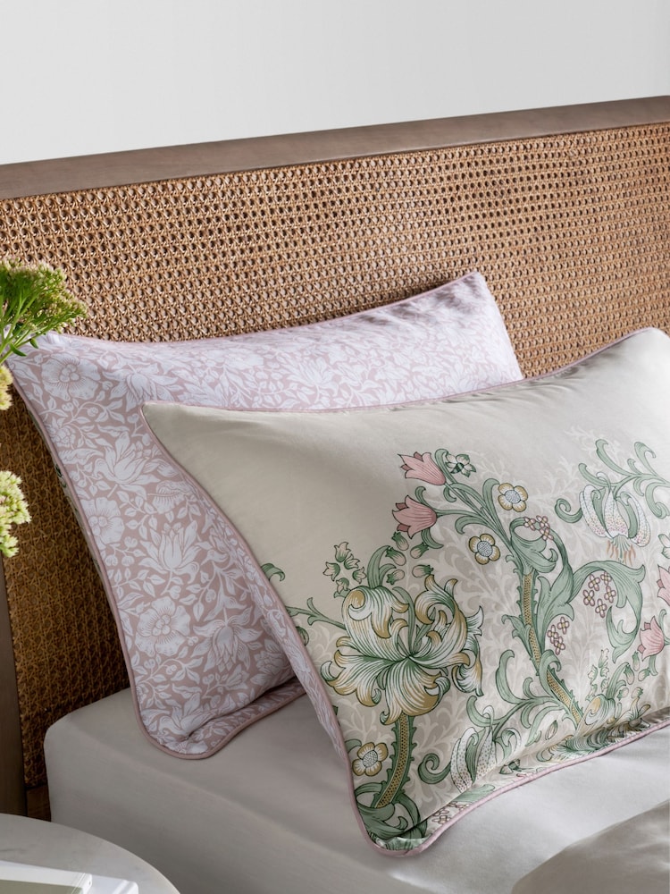 Clarke & Clarke Multi William Morris Golden Lily 200 Thread Count Pillowcase Set of 2 - Image 1 of 3