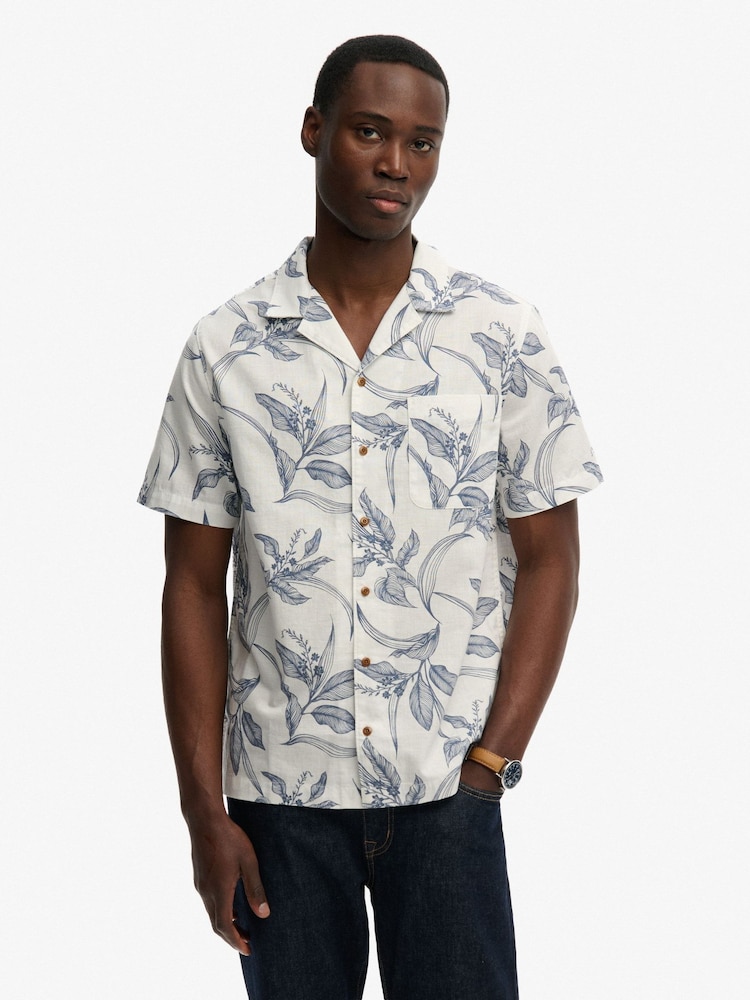 Superdry Vintage Loom Cabana Short Sleeve Shirt - Imagen 1 de 4
