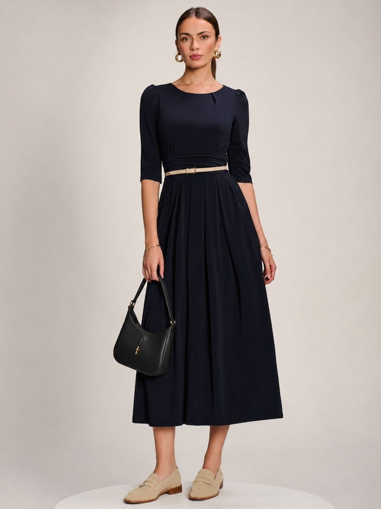 plain jersey maxi dress Womens Jolie Moi Blue 3/4 Sleeve US 6 Ladies dresses