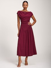 Jolie Moi Red Cowl Neckline Midaxi Dress - Image 1 of 6
