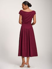 Jolie Moi Red Cowl Neckline Midaxi Dress - Image 2 of 6