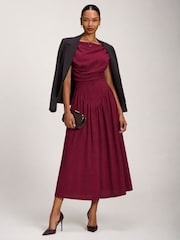 Jolie Moi Red Cowl Neckline Midaxi Dress - Image 5 of 6