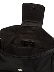 Pure Luxuries London Black 'Fabienne' Canvas & Leather Backpack - Image 5 of 6