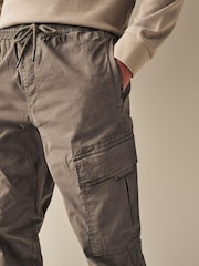 Mushroom Brown Regular Tapered Stretch Utility Cargo Trousers - Image 5 of 10