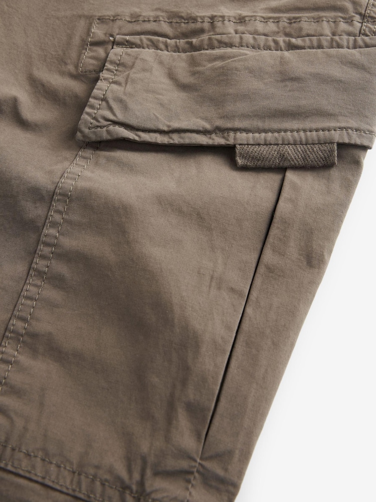 Mushroom Brown Regular Tapered Stretch Utility Cargo Trousers - Image 8 of 10