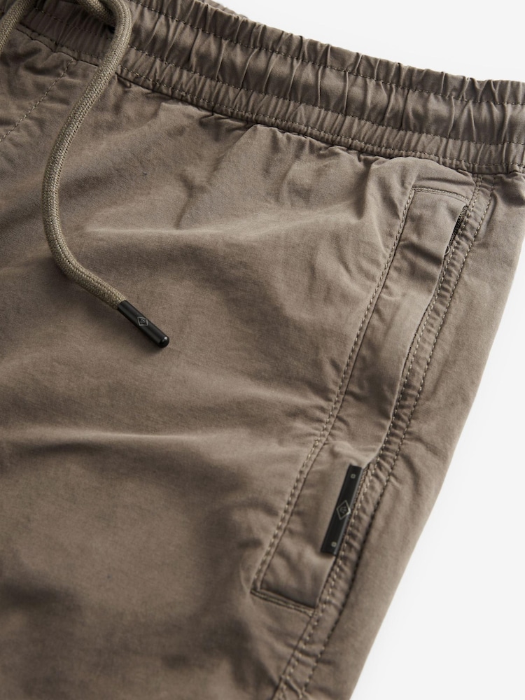 Mushroom Brown Regular Tapered Stretch Utility Cargo Trousers - Image 9 of 10