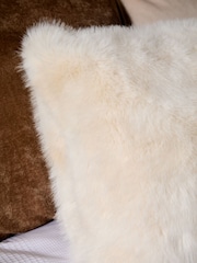 Ivory 40 x 59cm Loulou Faux Fur Cushion - Image 2 of 4
