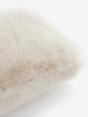 Ivory 40 x 59cm Loulou Faux Fur Cushion - Image 4 of 4