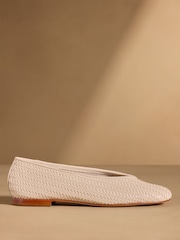 Knochen - Russell & Bromley Porton gewebte Ballerinas - Bild 2 von 7