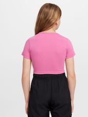 Розовый - Nike трендовая футболка укороченного кроя - Image 2 of 4