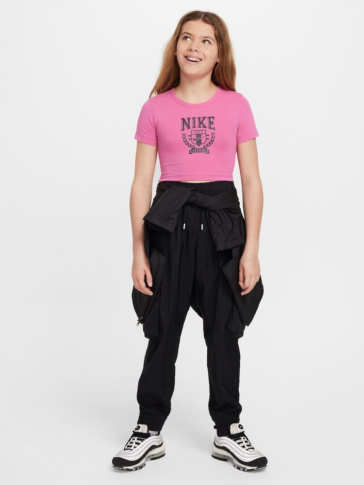 Розовый - Nike трендовая футболка укороченного кроя - Image 4 of 4