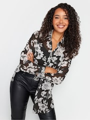 M&Co Black Long Line Shirt - Image 1 of 4
