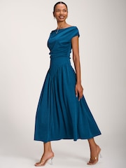 Jolie Moi Blue Cowl Neckline Midaxi Dress - Image 5 of 6