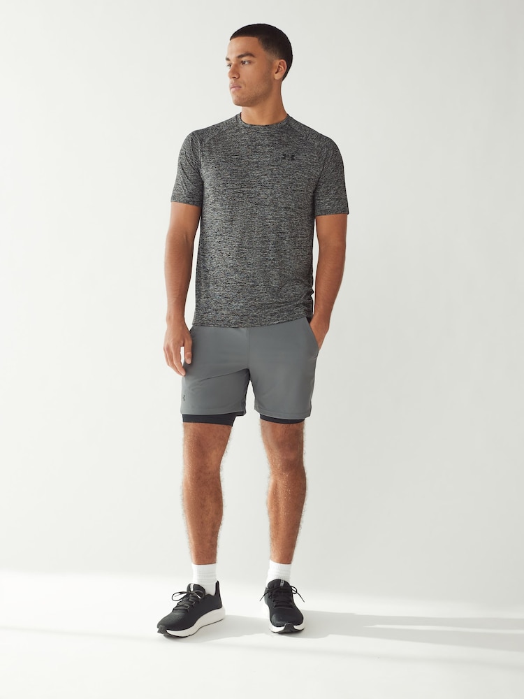 Under Armour Grey Marl Tech 2 T-Shirt - Image 2 of 6