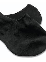 Charles Tyrwhitt Black Cotton Invisible Socks 2 Pack - Image 2 of 2